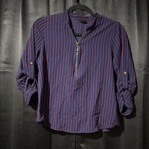 Navy and Red Striped Shirt